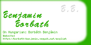 benjamin borbath business card